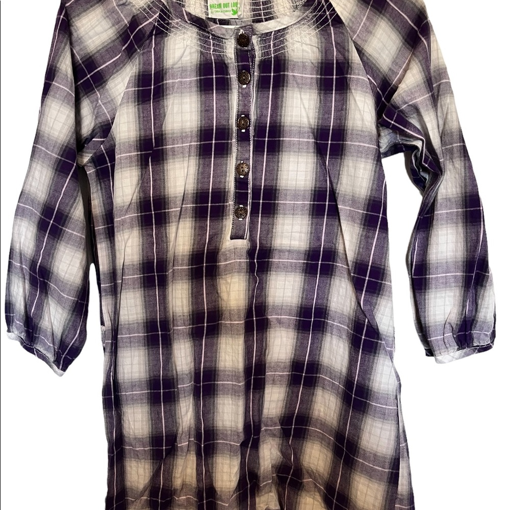 Dream out loud by Selena Gomez purple plaid tunic dress in medium